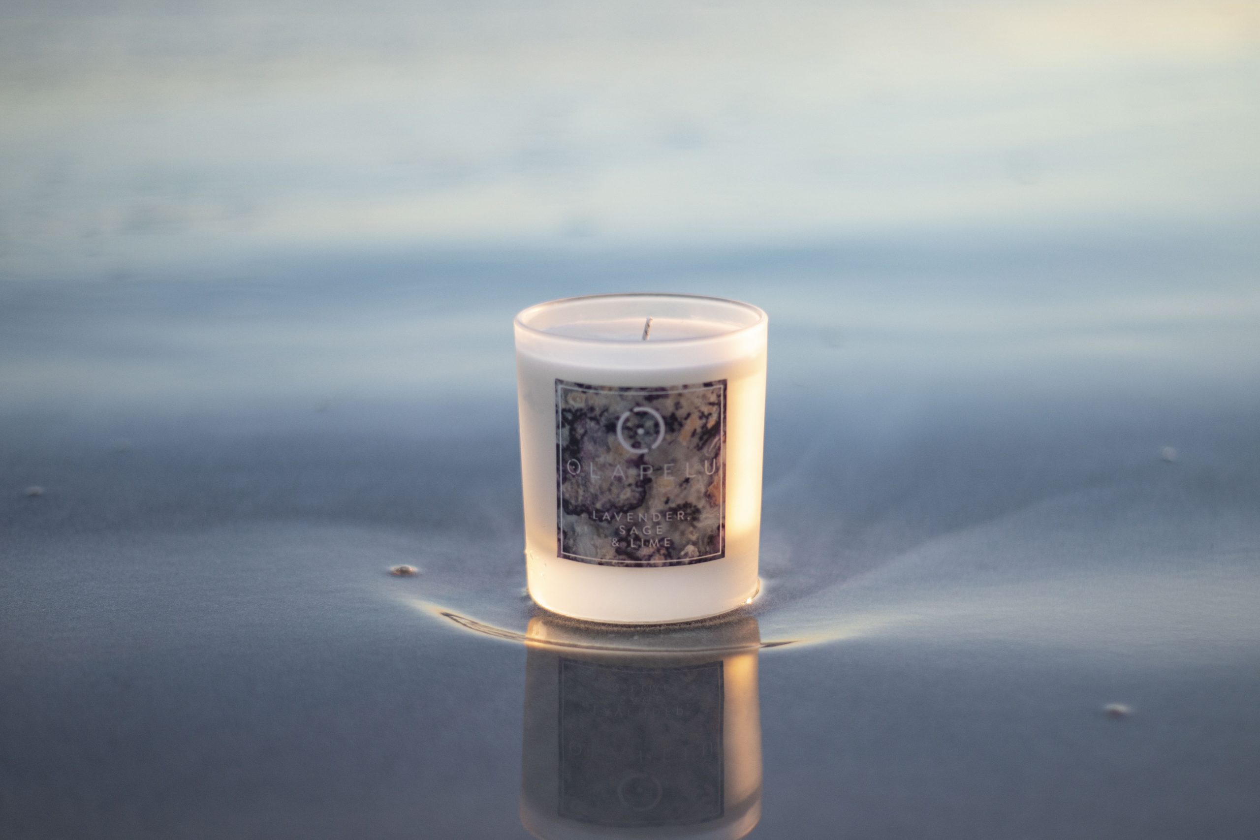LAVENDER, SAGE & LIME - ESSENTIAL OIL CANDLE - OLA PELU - Nothing but nature